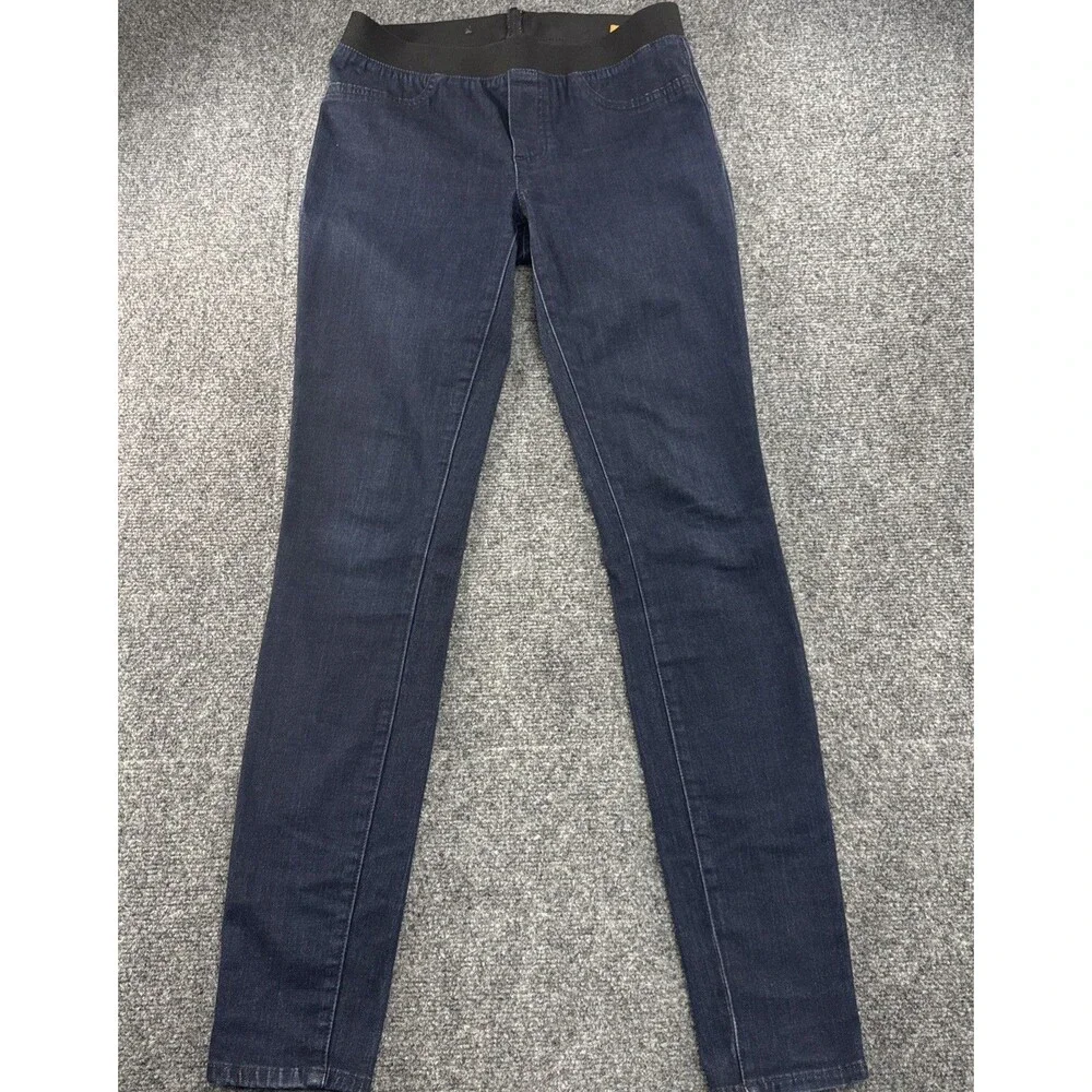 Tory Burch Denim Leggings Skinny Pull On Dark Wash Stretch Jeans Size 27